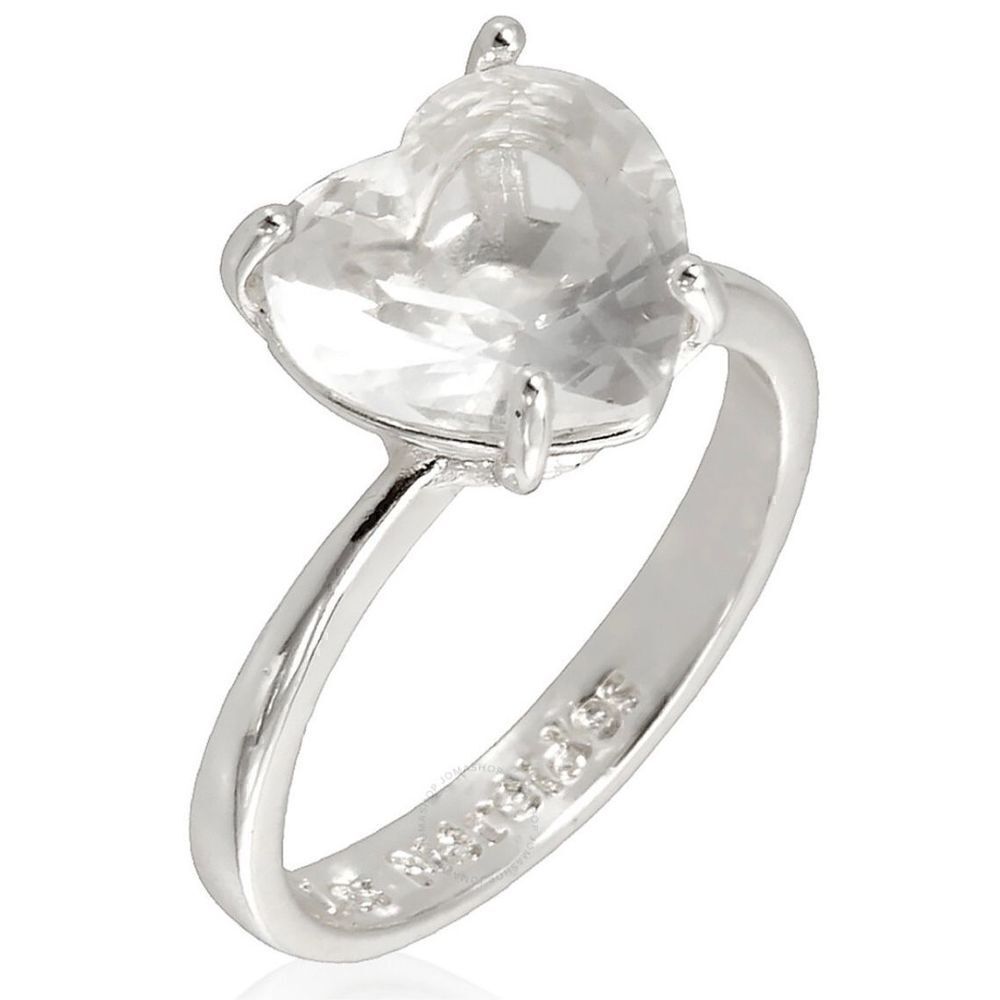 Les Nereides Ladies Silver Crystal Heart Ring
